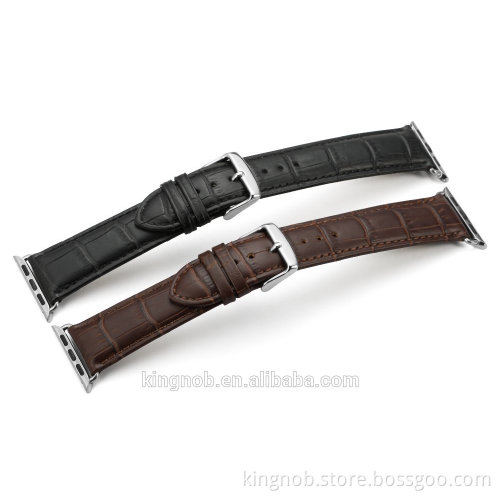 22mm 24mm Adaptor Watch Band Sliver Pin Buckle Strap For Apple iWatch 38mm 42mm